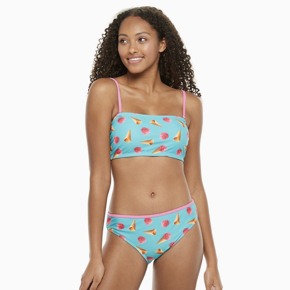 Undercurrent 2 pcs convertible bandeau bikini set size L